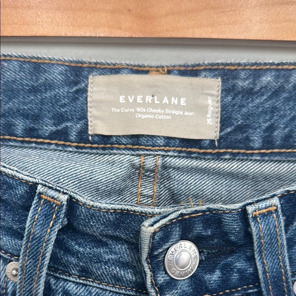Everlane The Curvy 90’s Cheeky Straight Women's Blue Jeans SZ: 26R - Picture 3 of 9